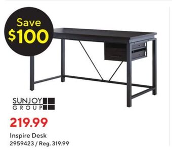 Staples Sunjoy inspire desk offer