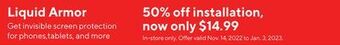 Staples Liquid armor offer