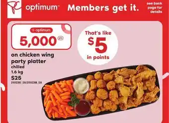 Zehrs Markets Chicken wing party platter, 1.6 kg offer