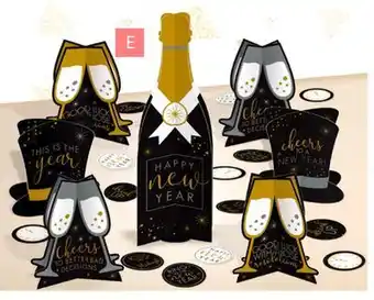 Party City Amscan black, silver & gold tabletop decorating kit offer