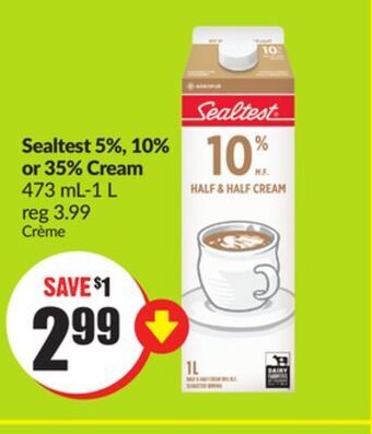 FreshCo Sealtest 5%, 10% or 35% cream 473 ml-1 l offer