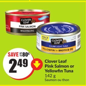 Chalo FreshCo Clover leaf pink salmon or yellowfin tuna 142 g offer