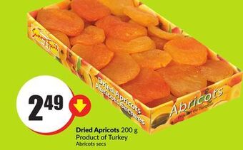 FreshCo Dried apricots 200 g product of turkey offer