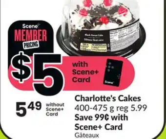 FreshCo Charlotte's cakes 400-475 g offer