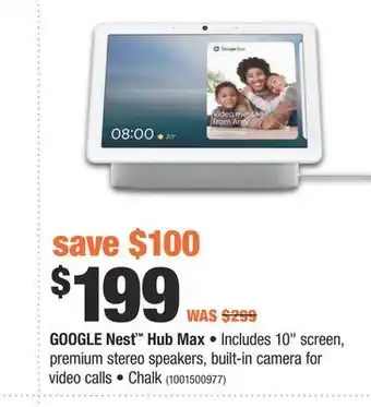 Home Depot Google nest™ hub max offer
