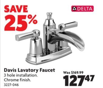 Home Hardware Davis lavatory faucet offer