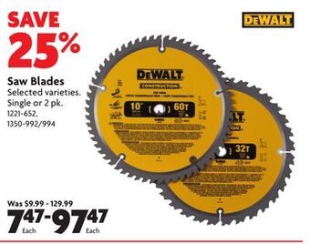 Home Hardware Saw blades offer