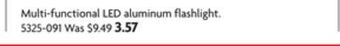 Home Hardware Multi-functional led aluminum flashlight offer
