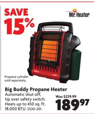 Home Hardware Big buddy propane heater offer