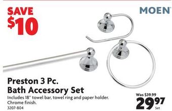 Home Hardware Preston 3 pc. bath accessory set offer