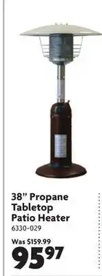 Home Hardware 38" propane tabletop patio heater offer