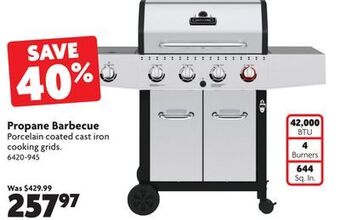 Home Hardware Propane barbecue offer