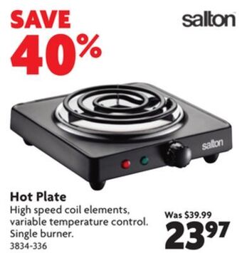 Home Hardware Hot plate offer