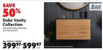 Home Hardware Duke vanity collection offer