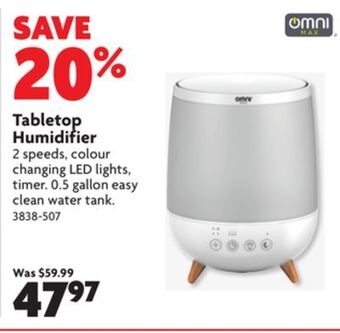 Home Hardware Tabletop humidifier offer