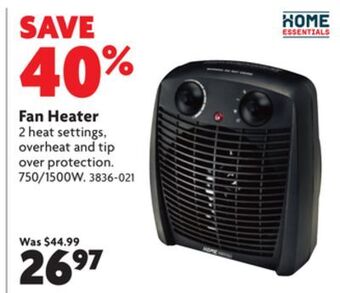 Home Hardware Fan heater offer