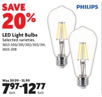 Home Hardware Led light bulbs offer