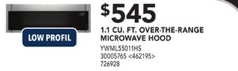 RONA Whirlpool 1.1 cu. ft. over-the-range microwave hood offer