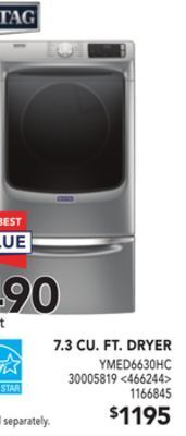 RONA Maytag 7.3 cu. ft. dryer offer