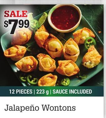 M & M Food Market Jalapeño wontons offer