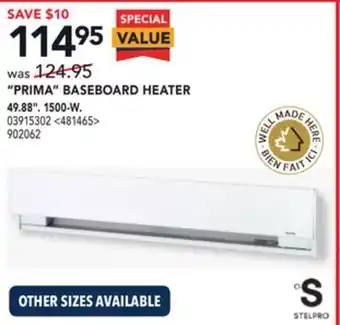 RONA Stelpro "prima" baseboard heater 49.88" offer