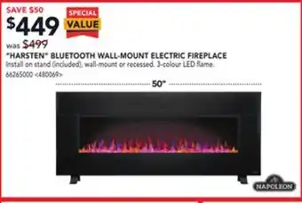 RONA Napoleon "harsten" bluetooth wall-mount electric fireplace 50" offer