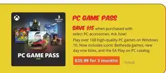 GameStop Xbox pc game pass offer