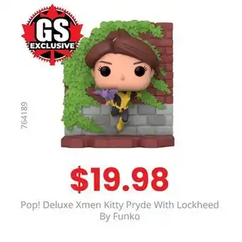 GameStop Pop! deluxe xmen kitty pryde with lockheed by funko offer