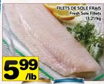 Supermarché PA Filets de sole frais fresh sole fillets offer
