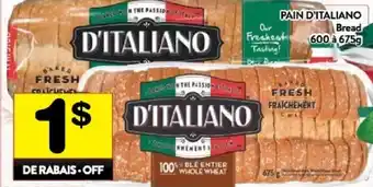 Supermarché PA Pain d'italiano bread offer