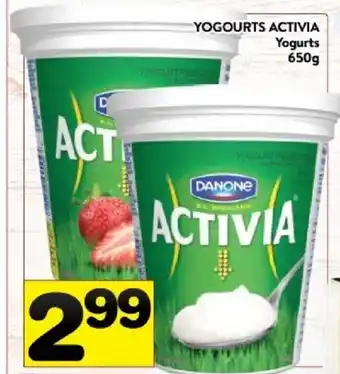 Supermarché PA Yogourts activia offer