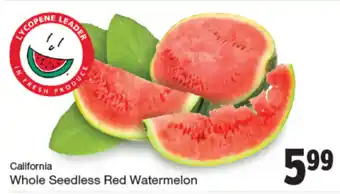 Quality Foods Whole seedless red watermelon offer
