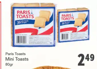 Quality Foods Paris toasts mini toasts offer