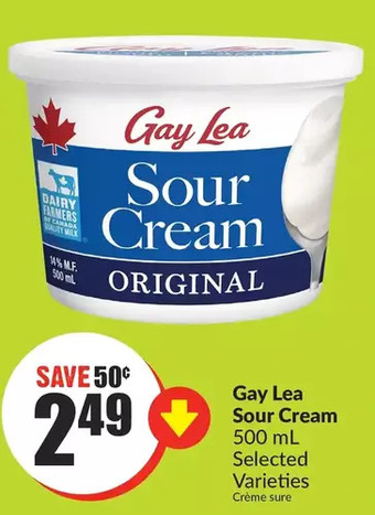 FreshCo Gay lea sour cream offer