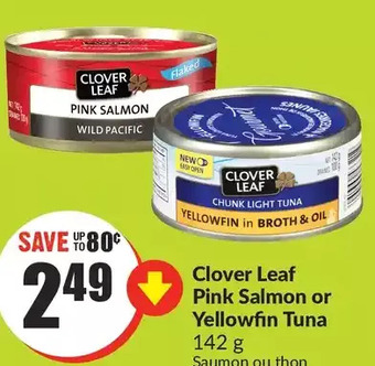 FreshCo Clover leaf pink salmon or yellowfin tuna offer