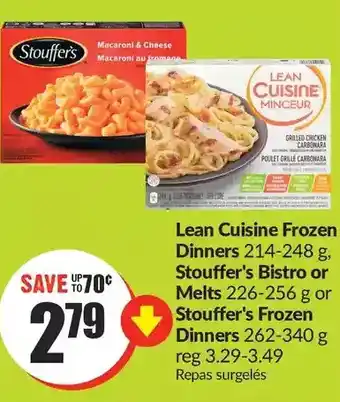 FreshCo Lean cuisine frozen dinners, stouffer's bistro or melts or stouffer's frozen dinners offer