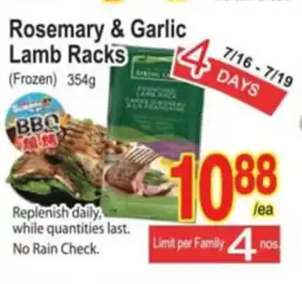 T&T Supermarket Rosemary & garlic lamb racks offer