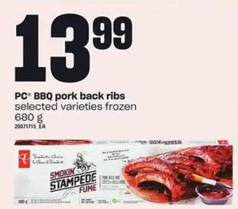 Loblaws Pc bbq pork back ribs offer