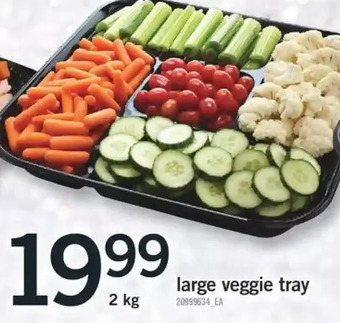 Fortinos Large veggie tray offer