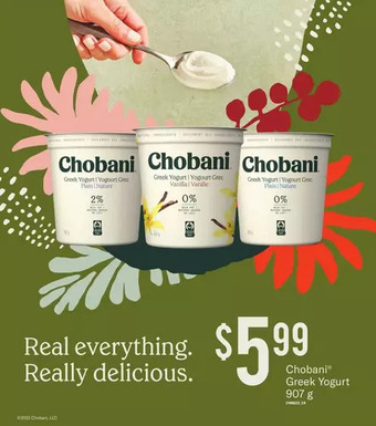 Loblaws Chobani greek yogurt offer