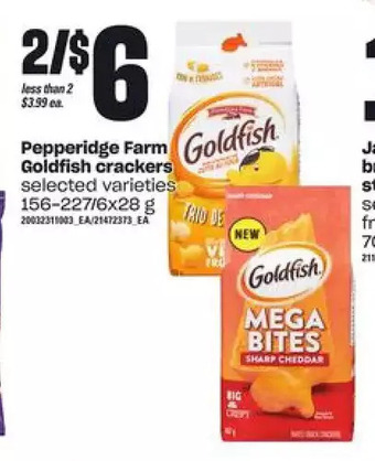 Loblaws Pepperidge farm goldfish crackers offer