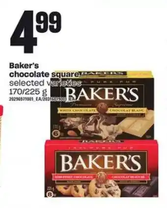 Loblaws Baker's chocolate square offer