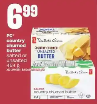 Loblaws Pc country churned butter offer