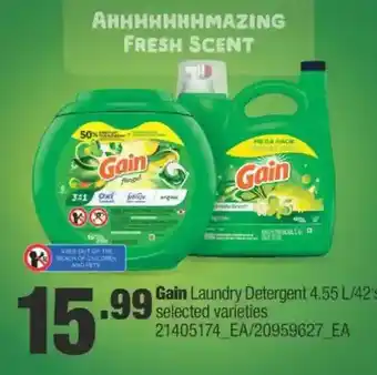 Fortinos Gain laundry detergent offer