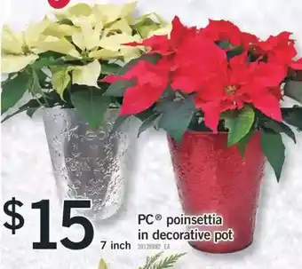 Fortinos Pc poinsettia in decorative pot offer