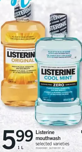 Fortinos Listerine mouthwash offer