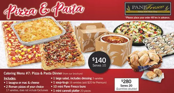 Fortinos Pizza & pasta dinner offer