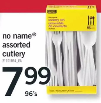 Fortinos No name assorted cutlery offer