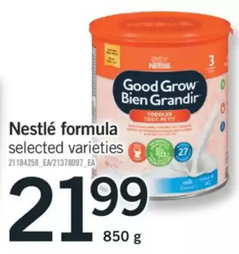 Nestlé formula