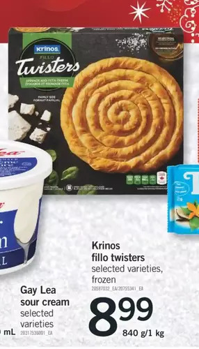 Fortinos Krinos fillo twisters offer